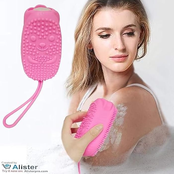 Silicone Bath Brush for Body Cleaning - Bath Brush for Women and Men, Deep Cleaning Body Massage Brush, Double Sided Bath Loofah - Different Color - Image 3